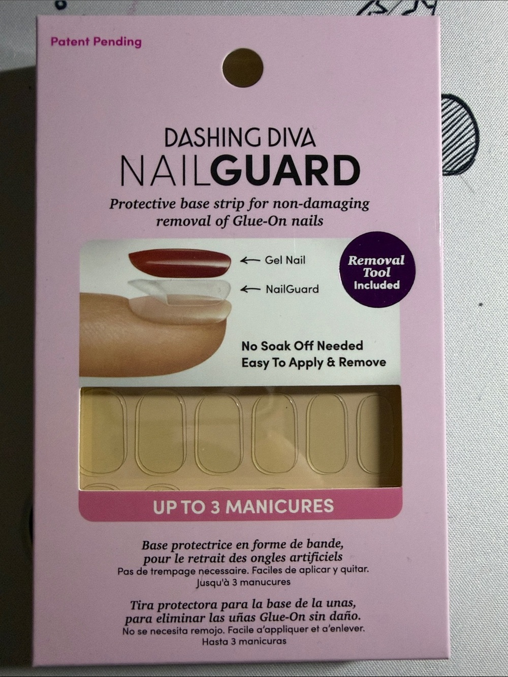 Dashing Diva NailGuard Protective Base Strips — Pink